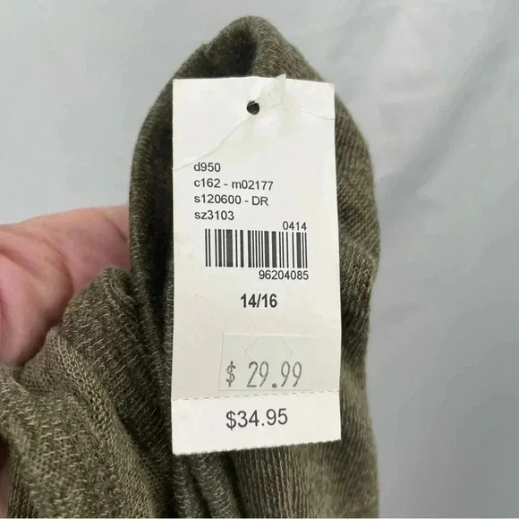 Lane Bryant Women's Top 14/16 Green Sleeveless Hi Low Tunic NWT - Picture 10 of 13